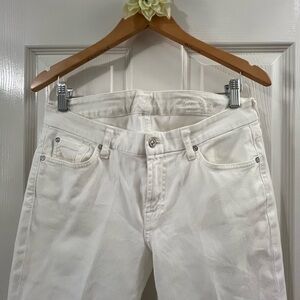 7 for All Mankind White Denim Jeans